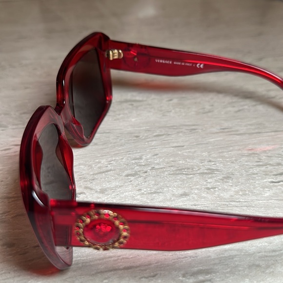 Versace VOD 4384-B Sunglasses TRANSPARENT RED/BROWN - Picture 9 of 15